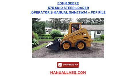 john deere 575 skid steer technical manual|used 575 john deere tractors.